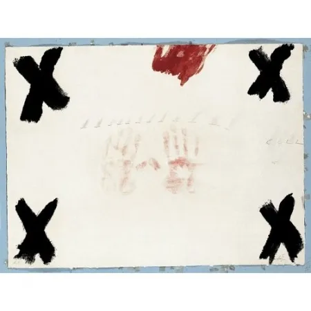 Incisione Tàpies - Dues mans	