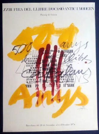 Manifesti Tàpies - Fira del llibre Antíc i Modern