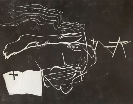 Incisione Su Legno Tàpies - Le lecteur