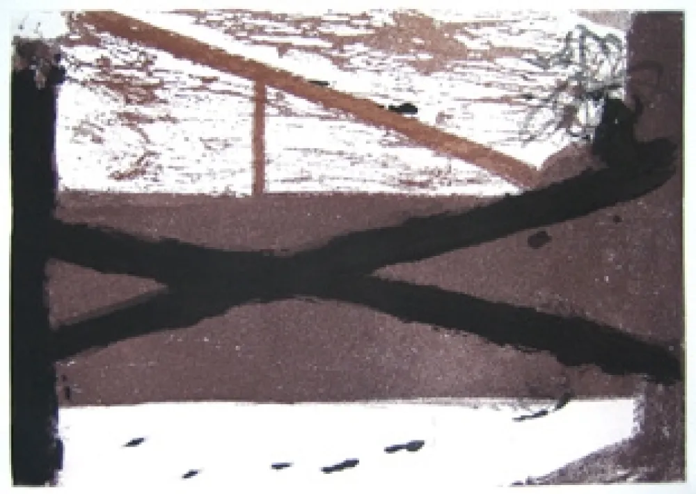 Incisione Tàpies - Le lit