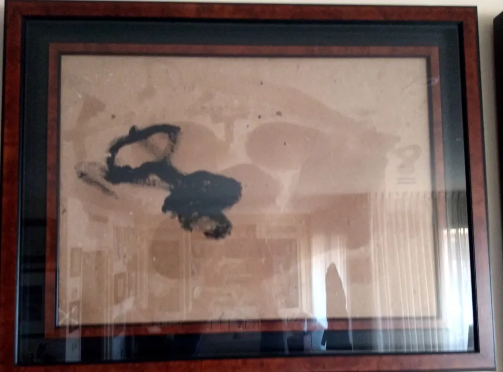 Non Tecnico Tàpies - Negre i oli (With COA)
