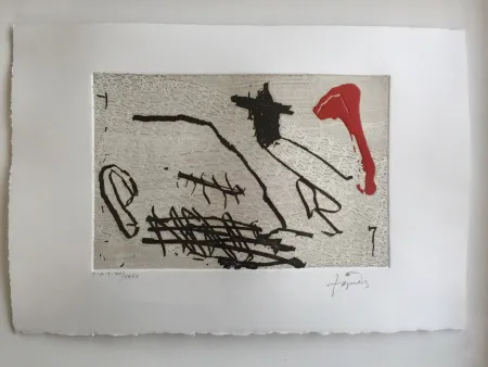Acquaforte E Acquatinta Tàpies - Negre i vermell