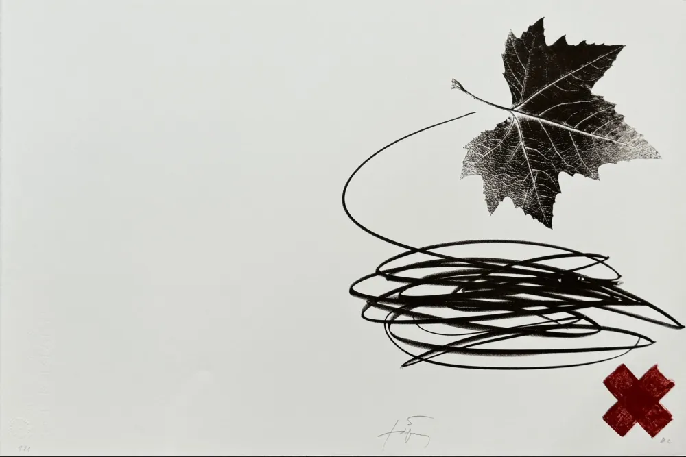 Litografia Tàpies - Neujahrskarte