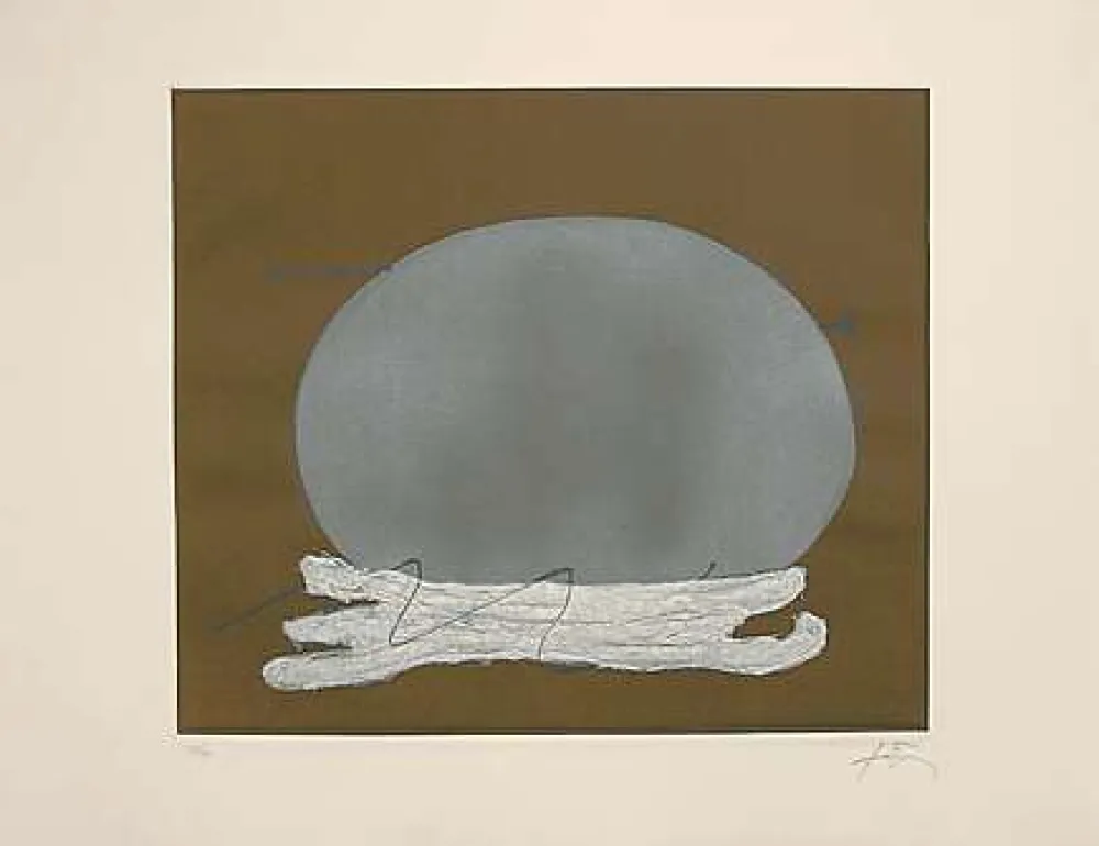 Incisione Tàpies - Oval i blanc