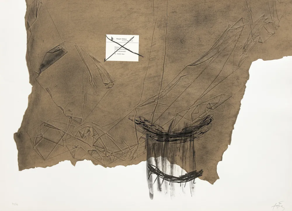 Incisione Tàpies - Papier kraft