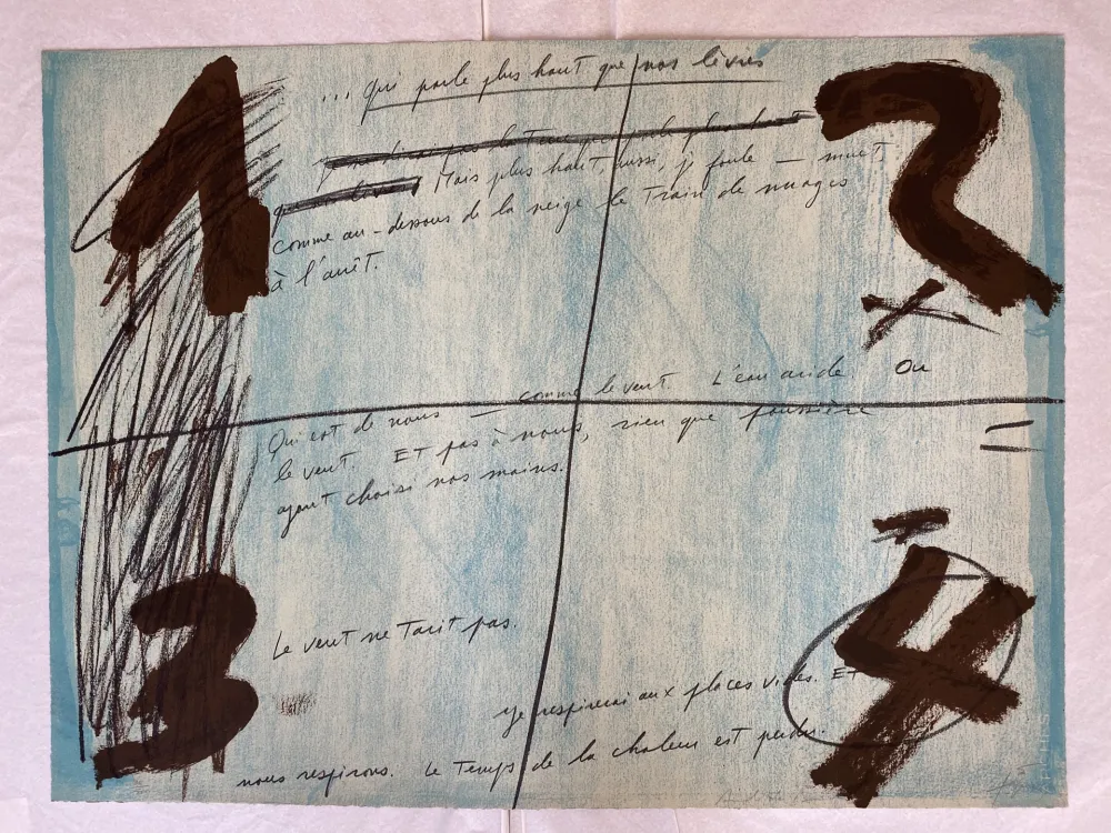 Litografia Tàpies - Placards 