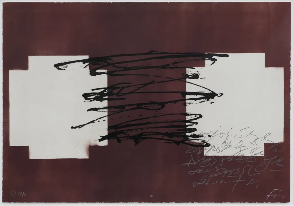 Litografia Tàpies - Suite 63 x 90 (No 8)