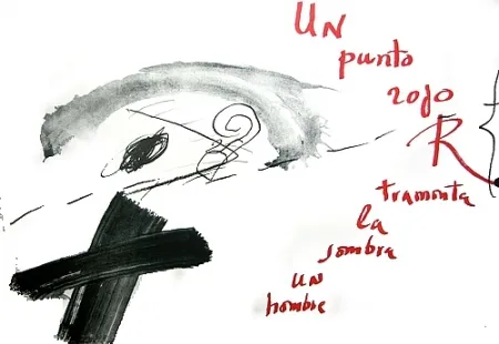 Litografia Tàpies - Un punto. . .