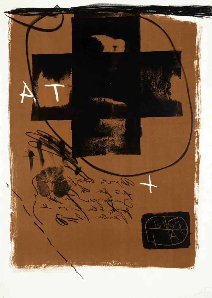 Litografia Tàpies - Untitled