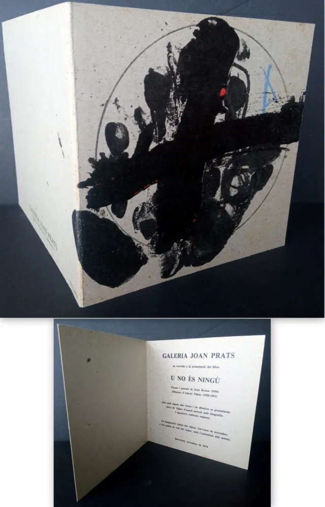 Litografia Tàpies - Vernissage U no es Ningú Galería oan Prats