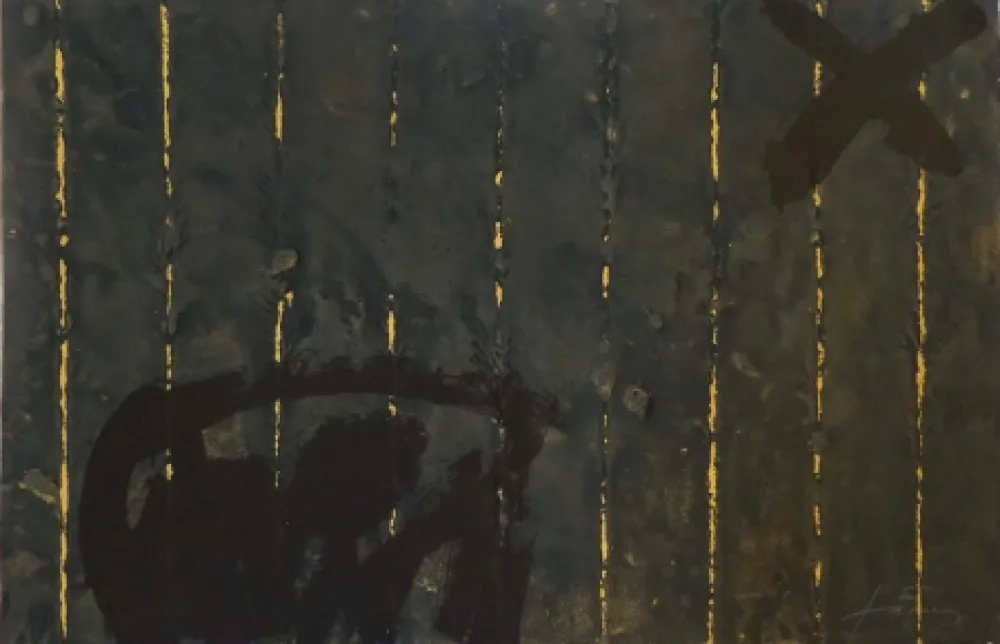 Incisione Tàpies - Vertical plegat