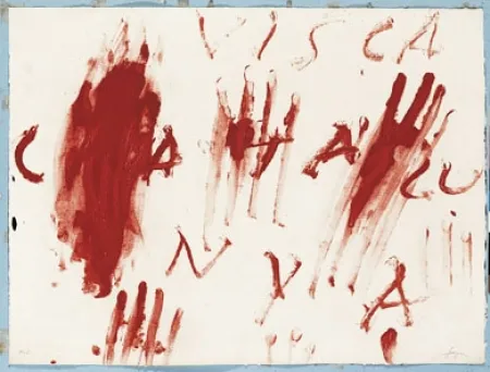 Incisione Tàpies - Visca Catalunya 