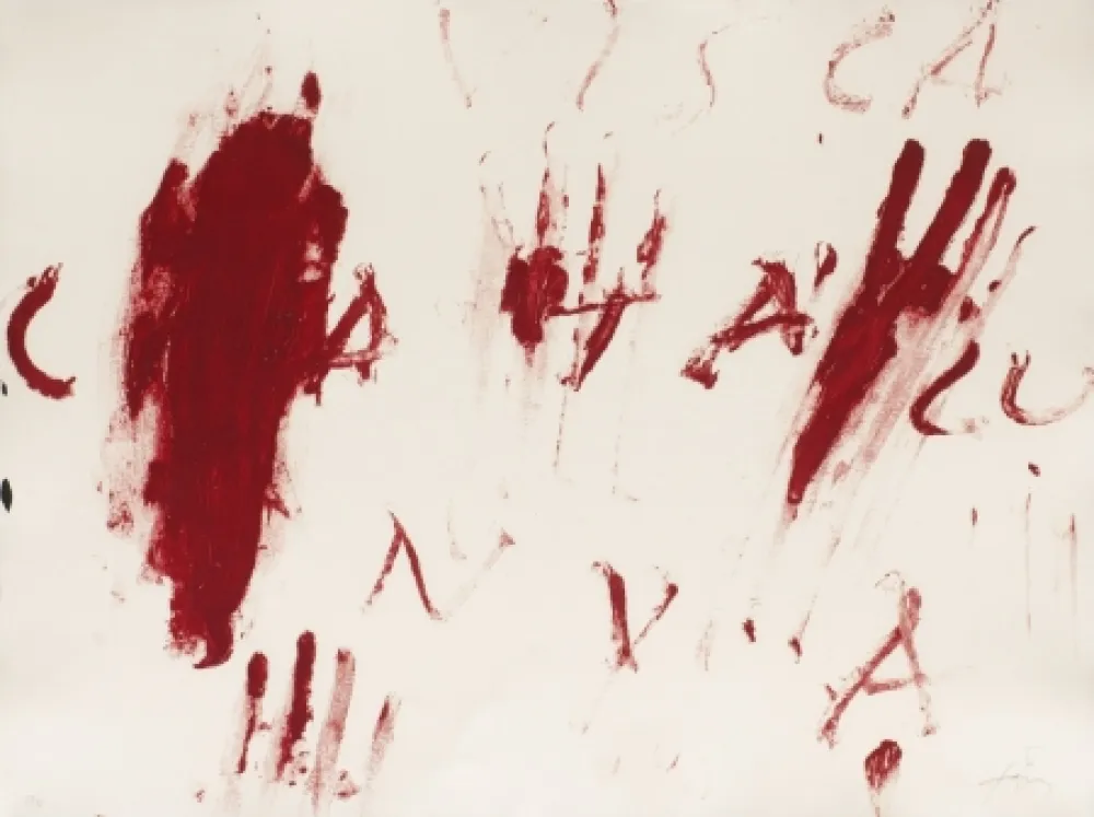 Incisione Tàpies - Visca Catalunya	