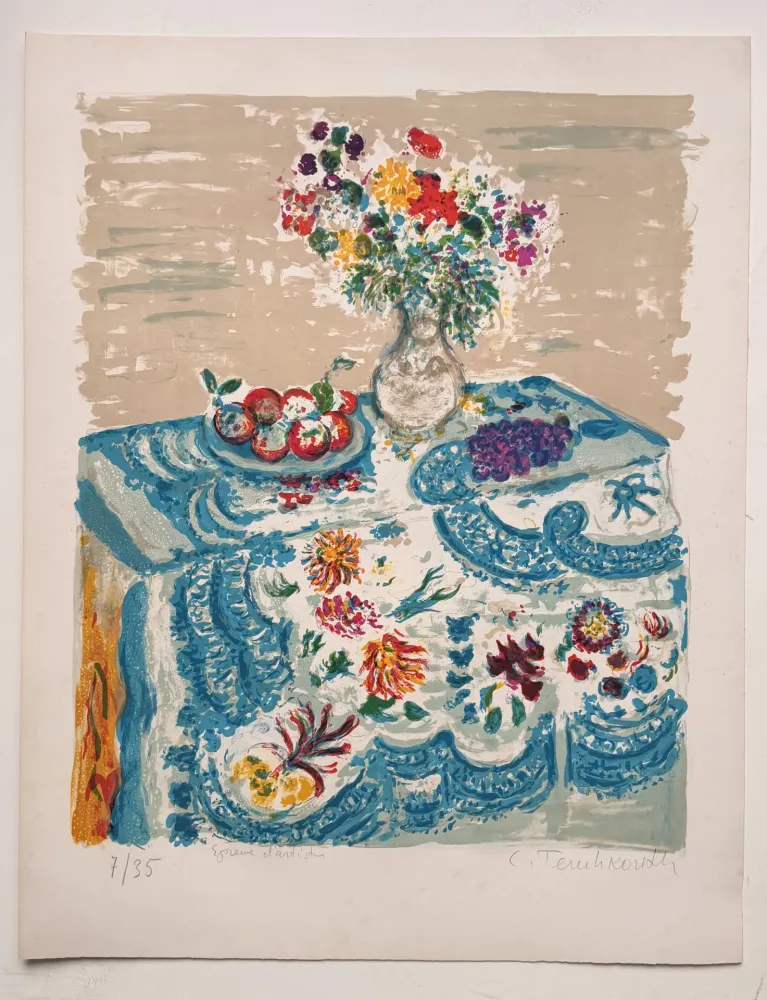 Litografia Terechkovich - La nappe bleue