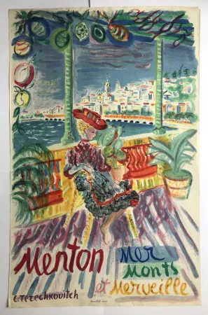 Manifesti Terechkovich - Menton Mer, Monts et Merveille