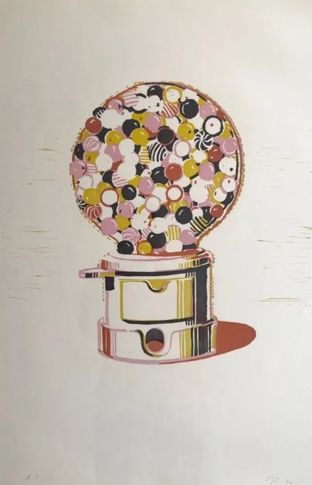 Linoincisione Thiebaud - Gumball Machine