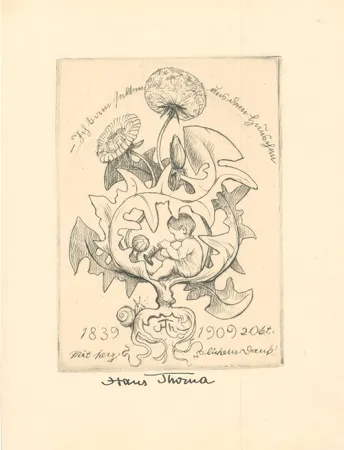 Incisione Thoma - Ich kam selten aus dem Häuschen