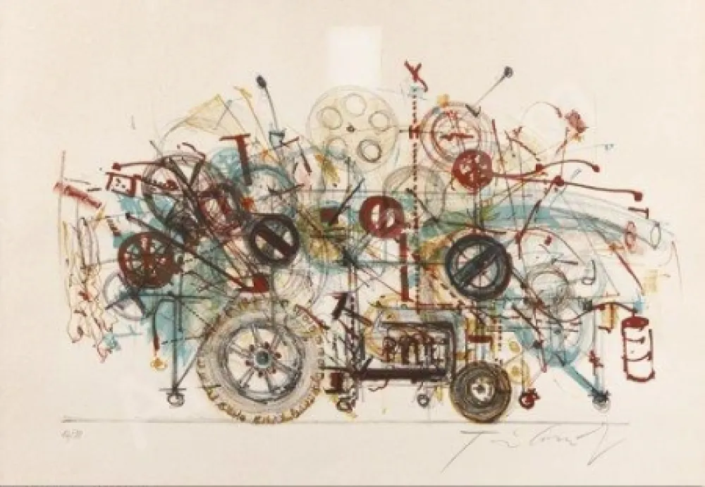 Litografia Tinguely - Meta-machine 