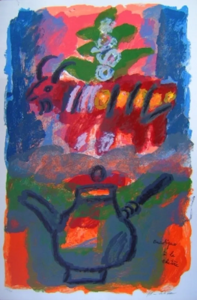 Litografia Tobiasse - Bucolique á la theiere