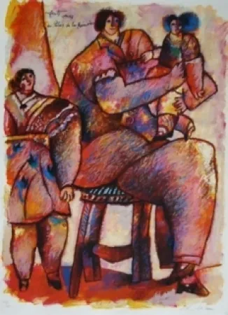 Litografia Tobiasse - Enfants venus du palais de la mémoire