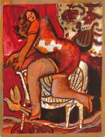 Litografia Tobiasse - Le cantique des cantiques II