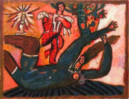 Litografia Tobiasse - Le cantique des cantiques IV