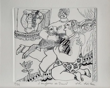 Incisione Tobiasse - L'enfant de David