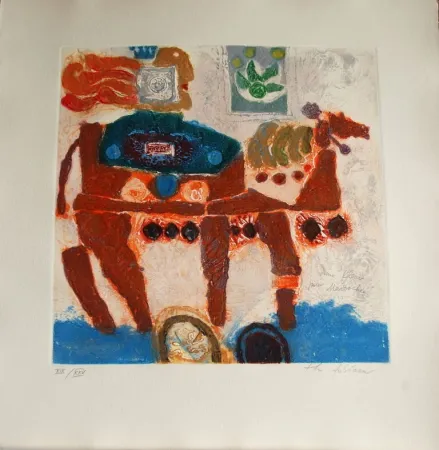 Incisione Tobiasse - Une fleur pour Mardochée