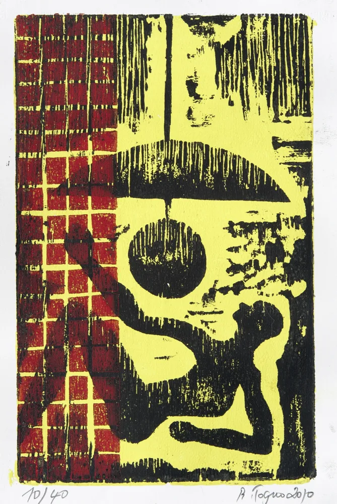 Incisione Su Legno Toguo - The Long Night