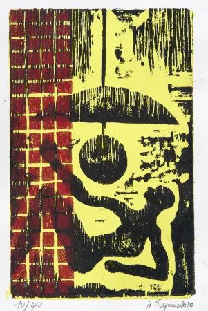 Incisione Su Legno Toguo - The Long Night