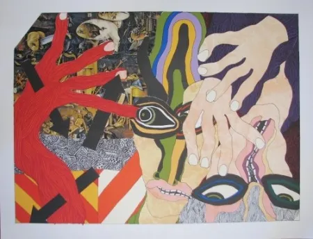 Litografia Tola - Lithograph-collage