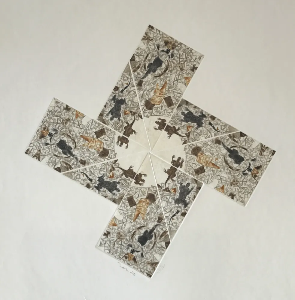 Incisione Toledo - Iguanas