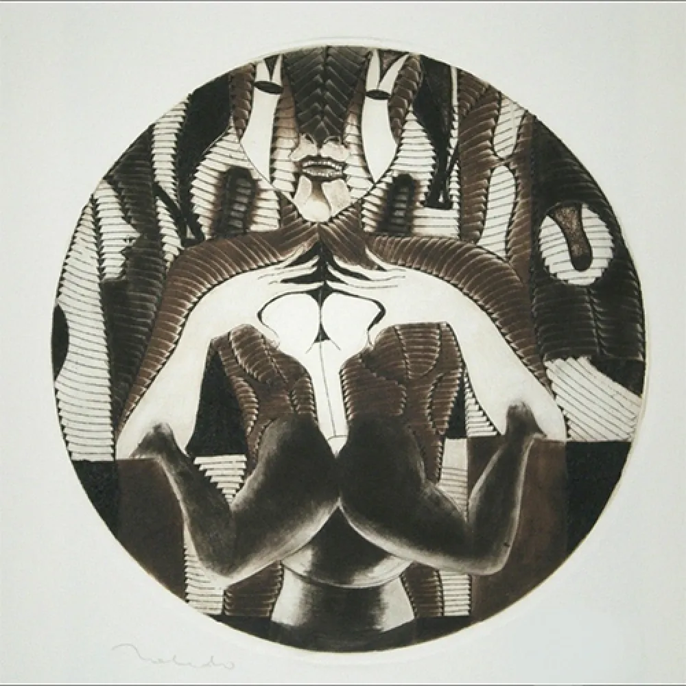 Incisione Toledo - La Miel from Chilam Balam