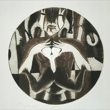 Incisione Toledo - La Miel from Chilam Balam