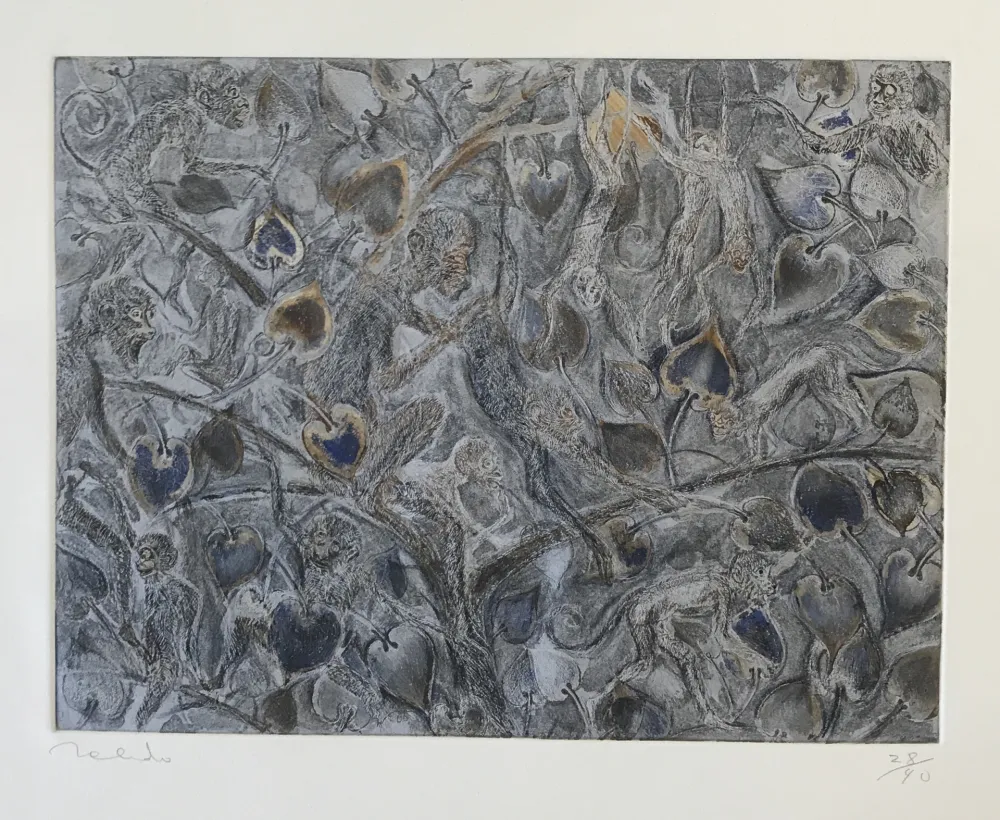 Incisione Toledo - Monkeys in Tree