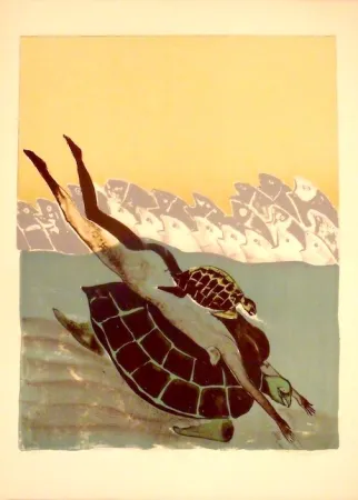 Litografia Toledo - Mujer Tortuga