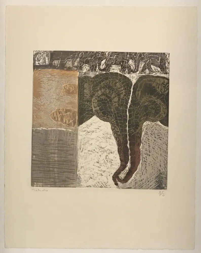 Incisione Toledo - Two Elephants