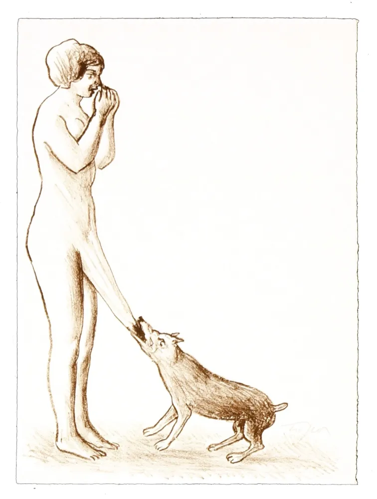 Litografia Topor - 2 Neuf Grâces