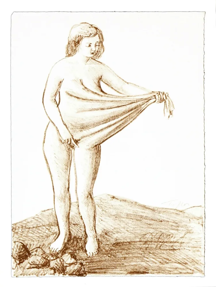 Litografia Topor - 4 Neuf Grâces