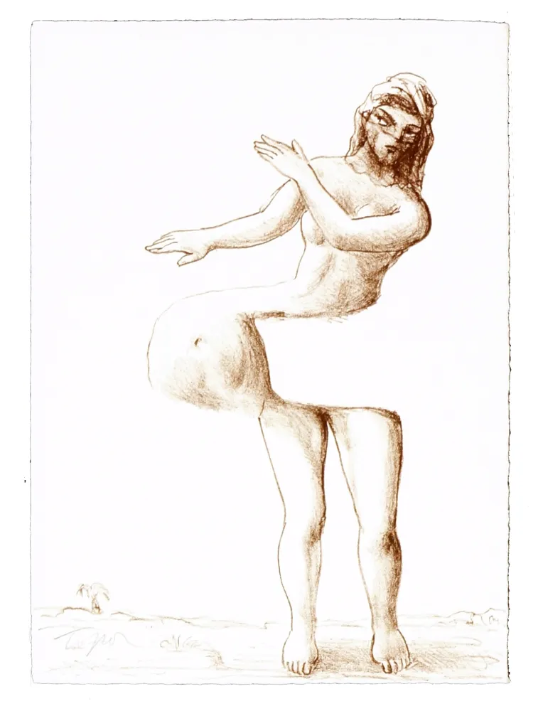 Litografia Topor - 5 Neuf Grâces 