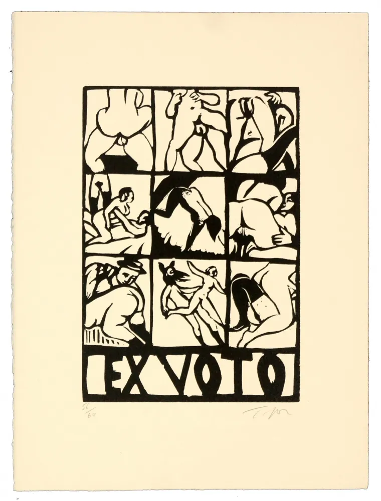 Linoincisione Topor - Ex-voto