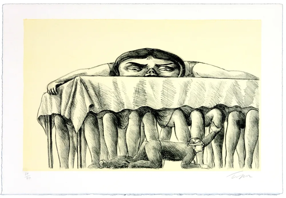 Litografia Topor - La dégustation