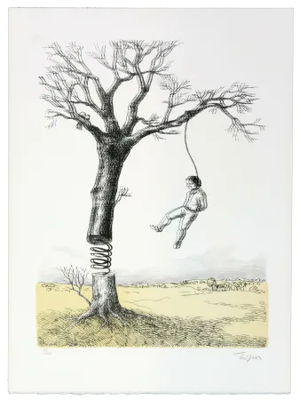 Litografia Topor - La rumba du pendu