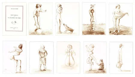 Litografia Topor - Neuf Grâces 