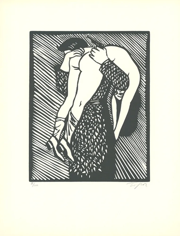 Linoincisione Topor - Tableau de chasse