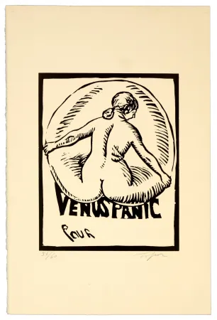 Linoincisione Topor - Venus Panic