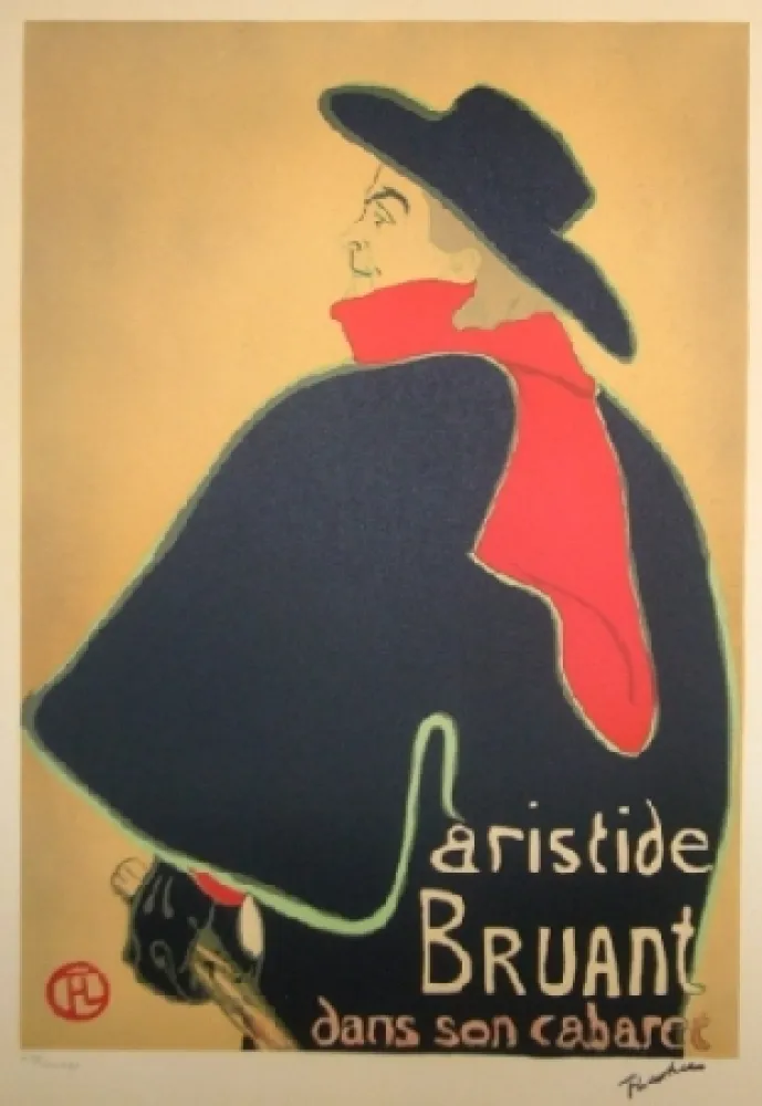 Litografia Toulouse-Lautrec - Aristide Bruant