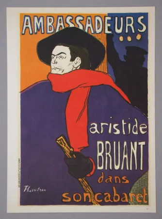 Rotocalcografia Toulouse-Lautrec - Aristide Bruant - Ambassadeurs