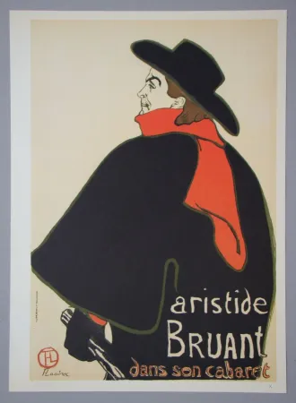 Rotocalcografia Toulouse-Lautrec - Aristide Bruant - Dans son Cabaret