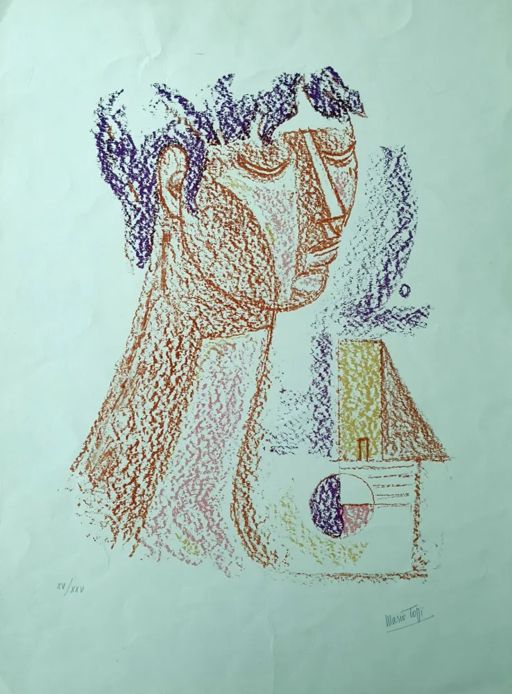 Litografia Tozzi - Figura